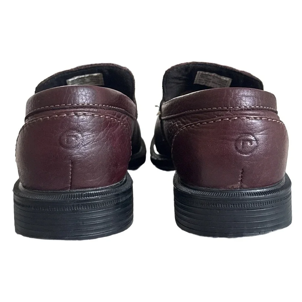 Rockport Mens Burgundy Leather Comfort Loafers Kinetic Air Circulator Shoes 7M